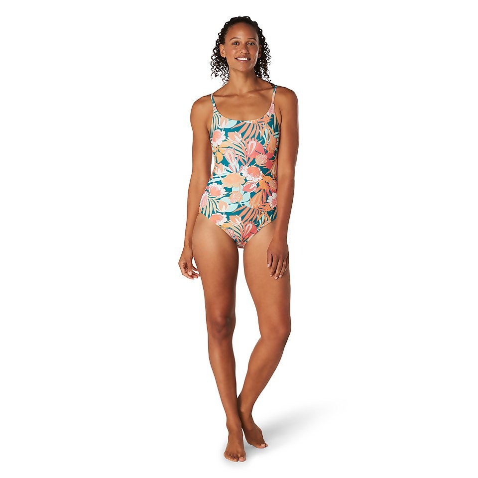 Speedo Printed Double Cross Back One Piece | DEEP LAKE BLUE 800235001-870 - Speedo Recreation Swimsuits | WOMEN One Piece Swimsuits - Image 4