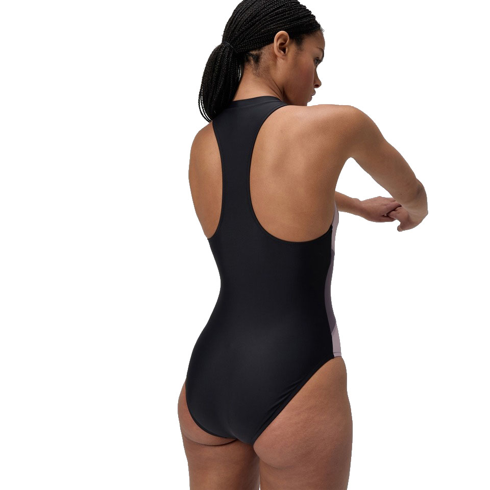 Speedo Zip Colorblock One Piece | ANTHRACITE 800520100-334 - Speedo Recreation Swimsuits | WOMEN One Piece Swimsuits - Image 2