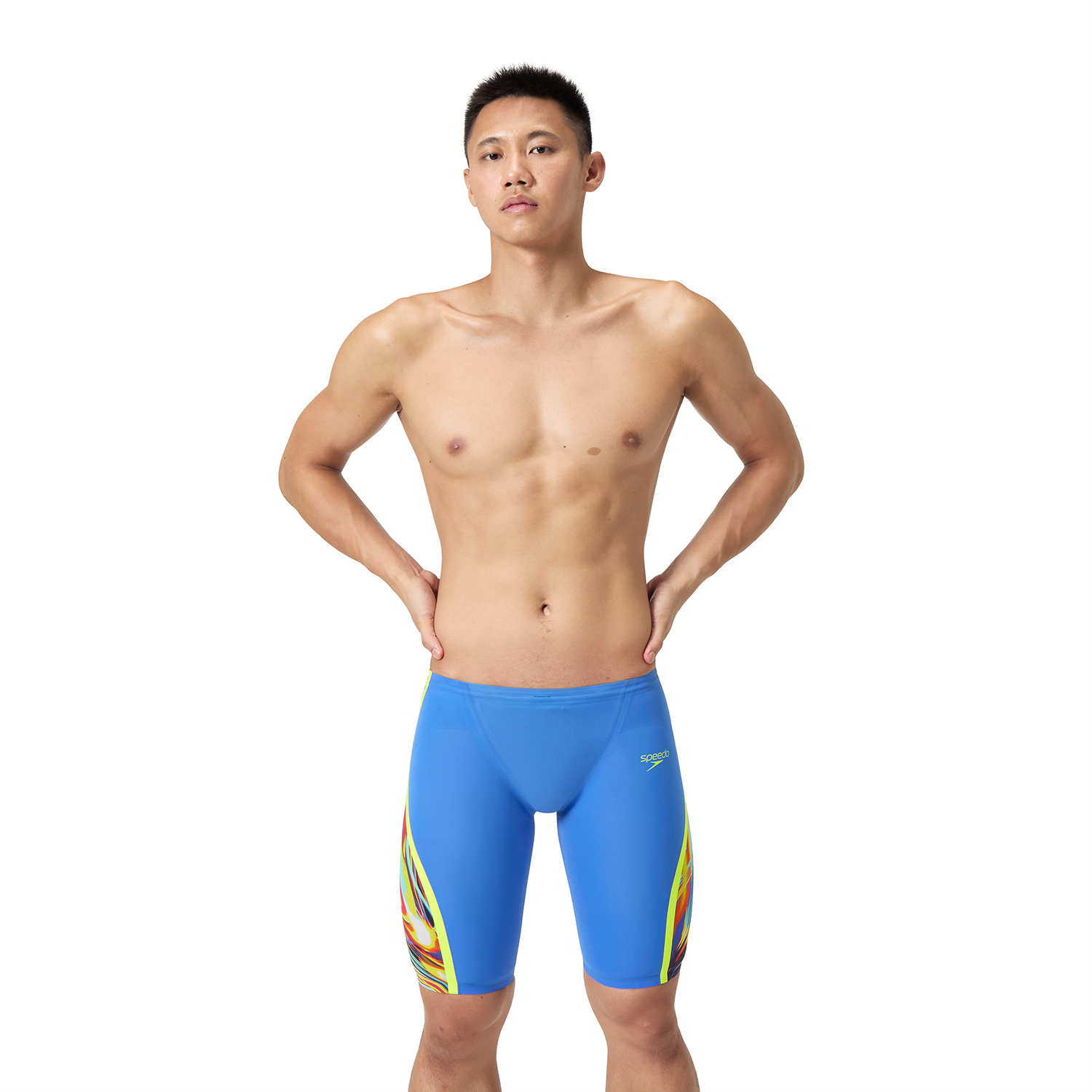 Speedo Fastskin LZR Pure Intent 2.0 Jammer | BLUE MULTI 81585718469 - Men's Boy's Racing Swimwear | Tech Swimsuit | Competition Swimsuits