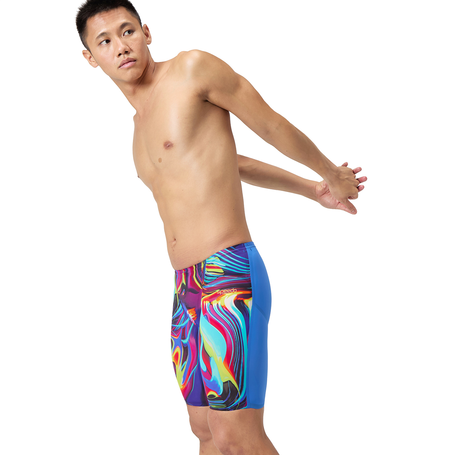 Speedo Fastskin LZR Pure Valor 2.0 Jammer | BLUE MULTI 81586118469 - Men's Boy's Racing Swimwear | Tech Swimsuit | Competition Swimsuits - Image 3